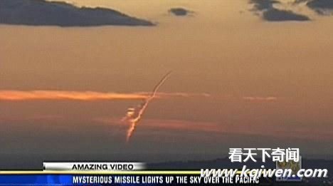 拍摄到美国南加州海岸发射神秘火箭事件(组图)